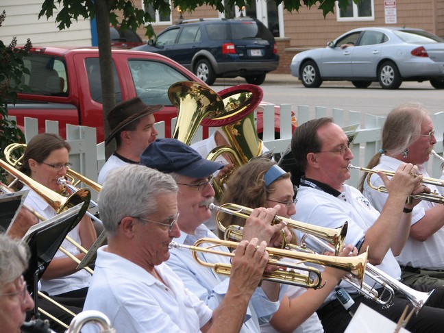 Clark in the De Pere city band